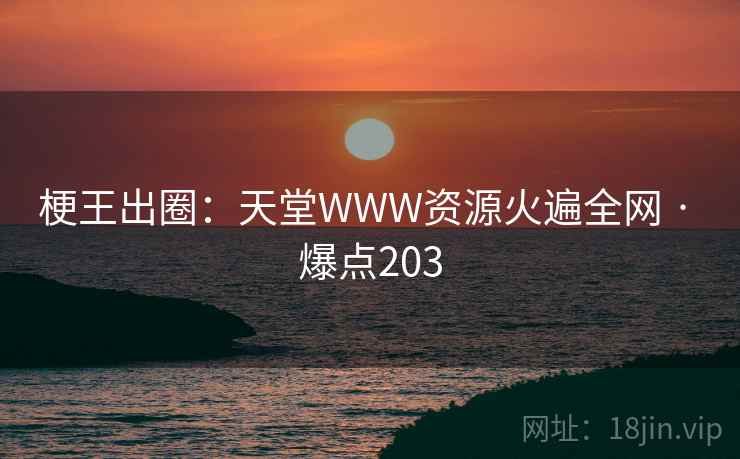 梗王出圈：天堂WWW资源火遍全网 · 爆点203