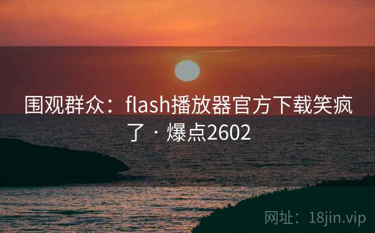 围观群众:flash播放器官方下载笑疯了 · 爆点2602